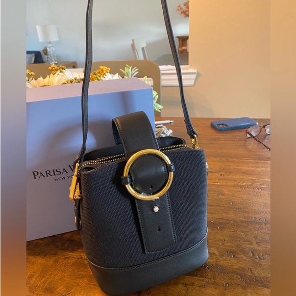 Parisa Wang New York Handbags - PARISA WANG ADDICTED MINI BACKPACK BRACELET BAG CALF LEATHER & CANVAS NEW W BOX